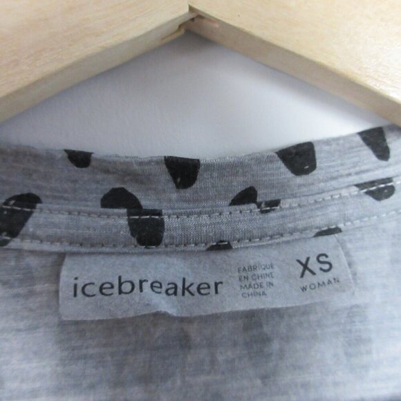 Icebreaker Tech Lite II Women 100% Wool Base Layer T Shirt Short Sleeve Gray XS - Picture 3 of 10